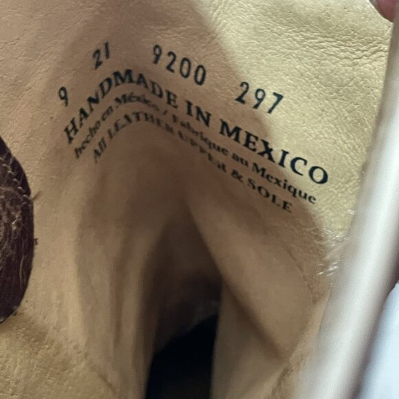 Roper Womens Desert Rose Cowboy Boots Brown Leather Square Toe Sz 6 Western - Picture 14 of 15